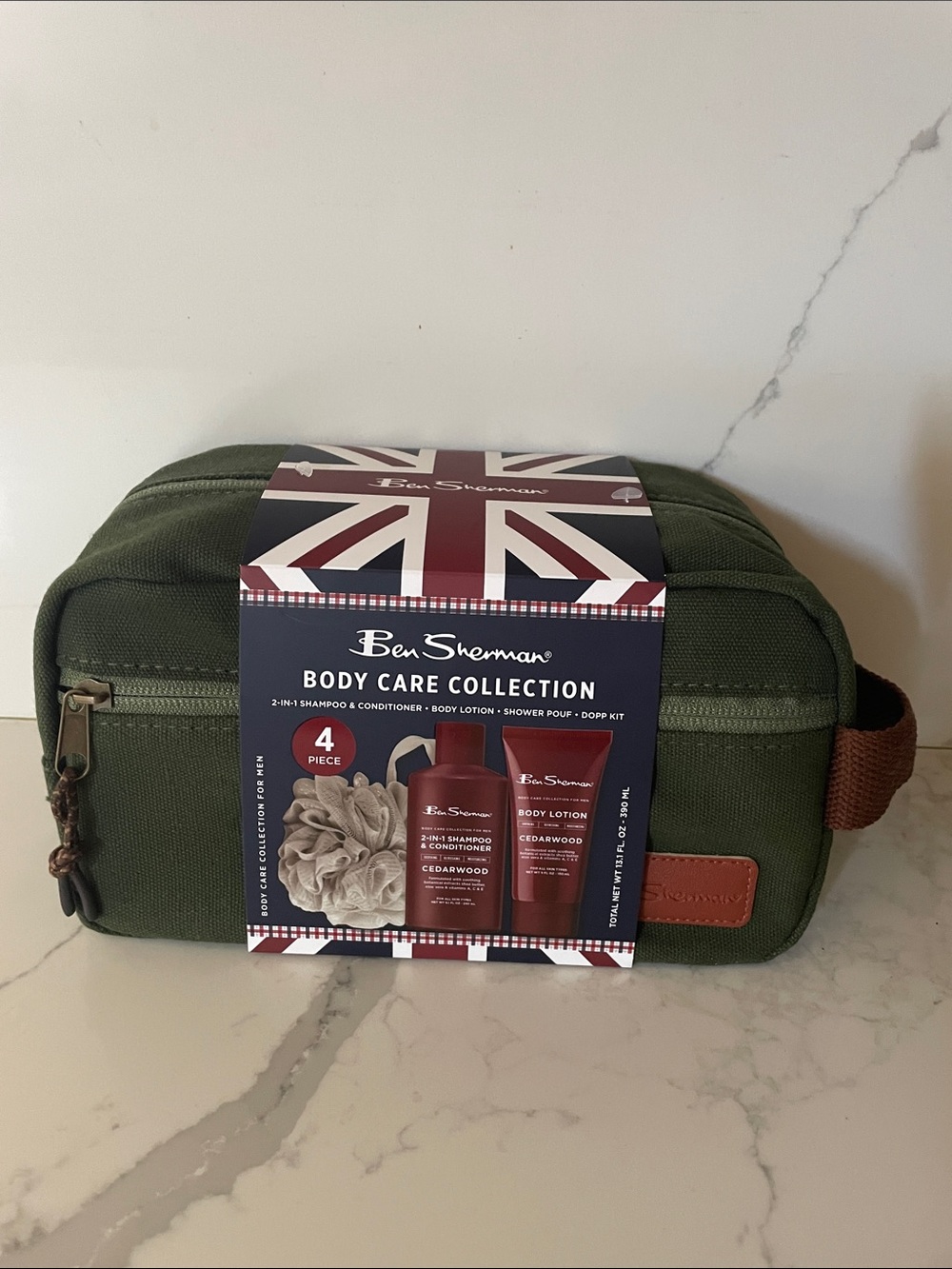 Ben Sherman Olive Canvas Men’s Toiletry Wash Bag